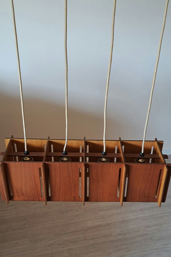 Image 1 of Plafonnier scandinave en teck, années 1960 - Mid Century Modern