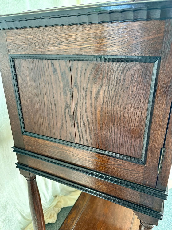 Antico mobile portaposate danese, Rovere, XX secolo, Armadi contenitori, Legno, Marrone (foto 11 di 15)