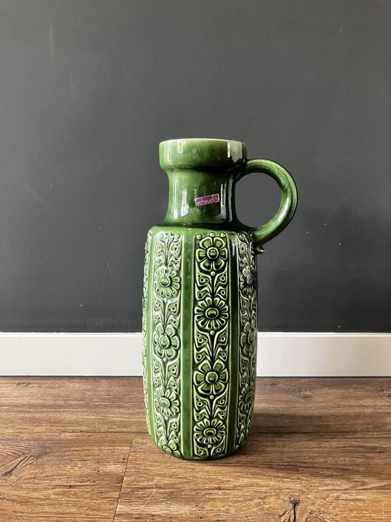 Scheurich Ceramic Vase - West-Germany Vintage Design - 1970s - Green - 480-46 (photo 7 of 7)