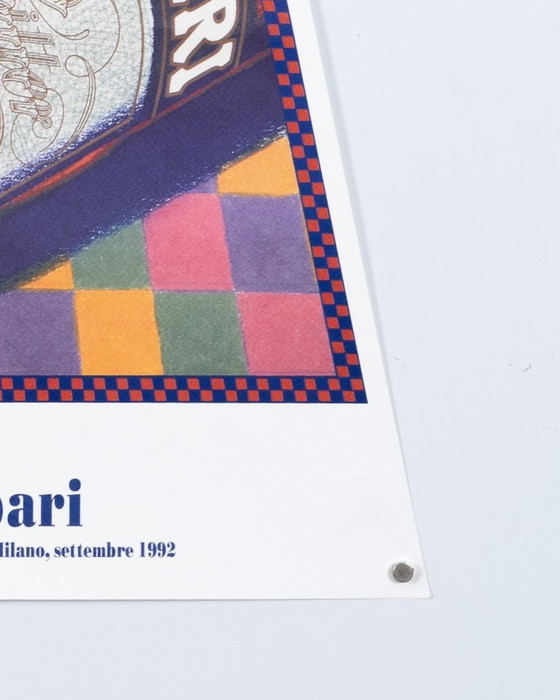 Image 1 of Campari – 1992 – Poster pubblicitario vintage originale di Milton Glaser – Pop Art – 89x66/27 cm Trapezio