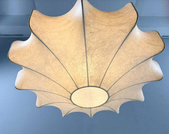Image 1 of Mid-century Cocoon pendant lamp by Friedel Wauer for Goldkant Leuchten, Germany, 1970s.
