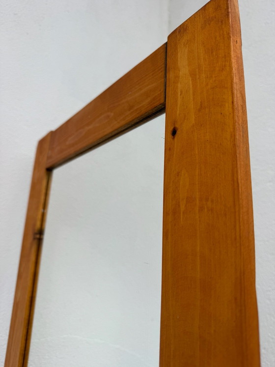 Pine wood Mirror 70s Charlotte PERRIAND style, Glass, Beige (photo 13 of 15)