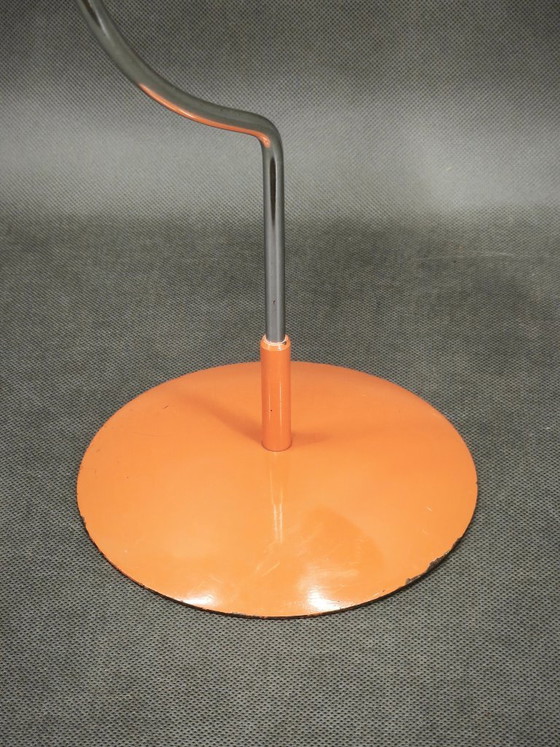 Josef Hůrka Orange Tischlampe für Napako, Tschechoslowakei, 1960er Jahre – Tischlampen, Metal (photo 6 of 12)