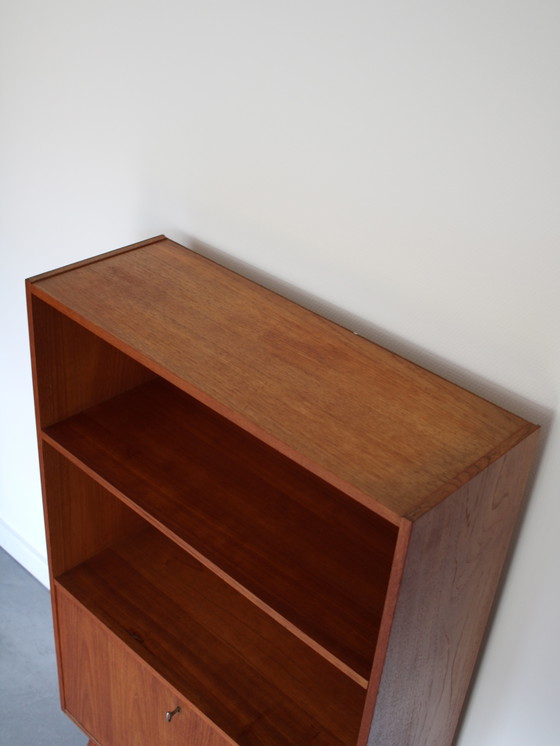 Vintage Deense Boekenkast Met Klep In Teak – Boekenkasten, Wood (photo 8 of 9)