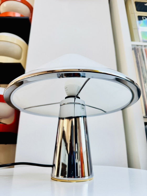Image 1 of Lampe de table vintage Harvey Guzzini Elpis Mushroom - Mid-Century Modern Italian Design (1968-1982)