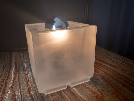 Image 1 of Vintage Nachtmann Leuchten glazen kubus tafellamp