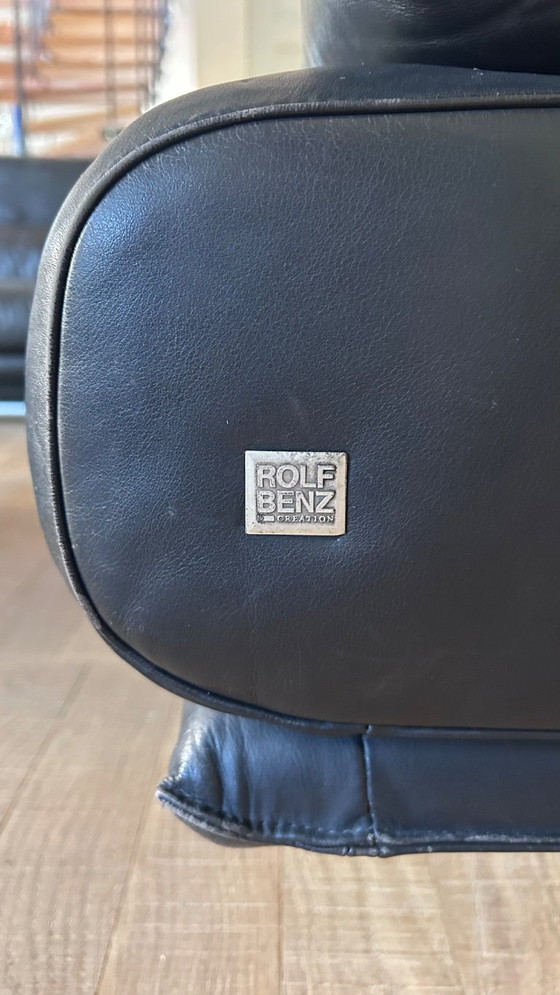 Set de 2 Sofás Diseño Rolf Benz 6500 (También disponibles individualmente) – Leather, Metal (photo 4 of 9)