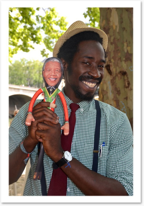 Image 1 of Nelson Mandela-cadeau | Nelson Mandela-decoratie | Kunstpop voor verzamelaars | Cadeau met thema zwarte geschiedenis