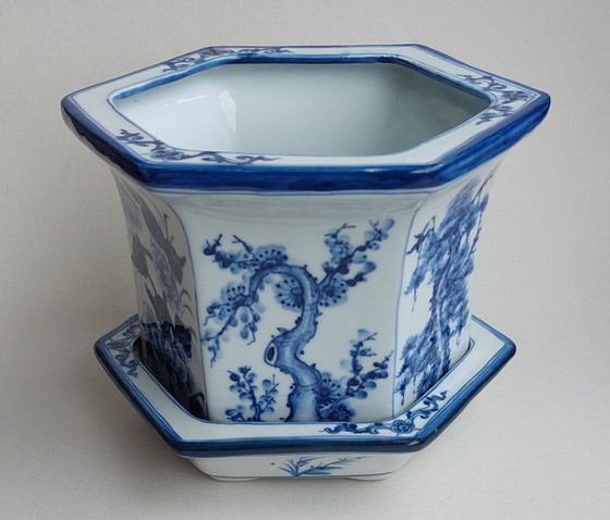 Image 1 of Antico vaso cinese - Porcellana bianca e blu