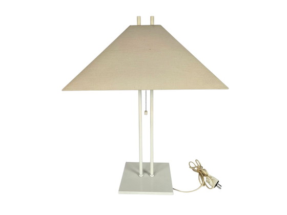 Image 1 of Dijkstra - Dijkstra Holland - Hollywood Regency Style - White - Beige - Table Lamp - 70's