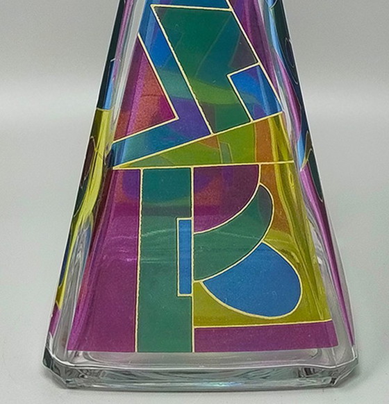 Image 1 of Prachtige karaf of decoratieve fles uit de jaren 70 van Luigi Bormioli. Gemaakt in Italië.