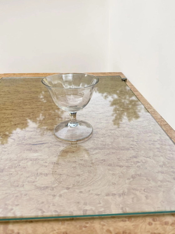 Seltener Luxus Mid-Century Cocktail Servierwagen 1950er – Exklusiver Dry Bar Schrank mit Vogelaugenahorn & (photo 13 of 19)