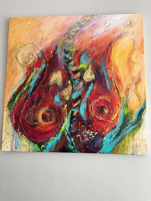 Painting 'I'm enough' by Adry, 120x120 cm, acrylic on canvas