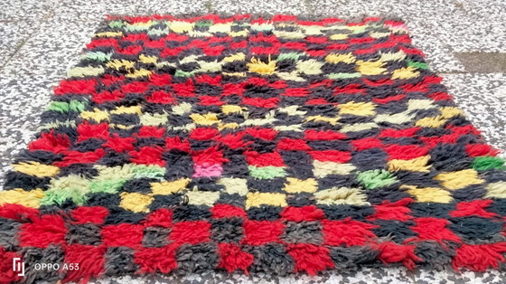 Image 1 of Hand-knotted Berber wool rug 159x100cm