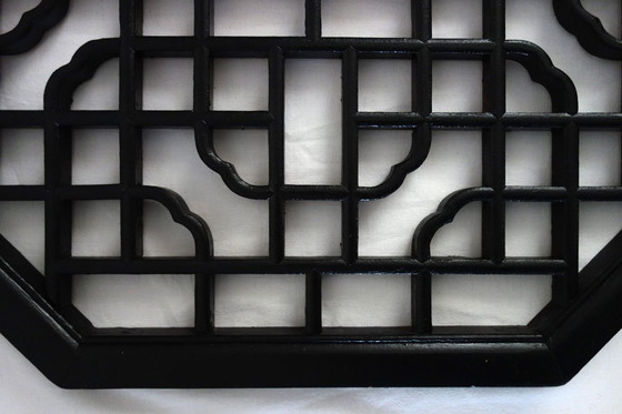 Image 1 of Pannello murale ottagonale in legno intagliato, metà del XX secolo, Cina