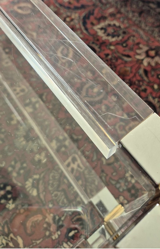 Image 1 of Couchtisch aus Acrylglas/Plexiglas und Glas, Regency-Stil der 1970er Jahre