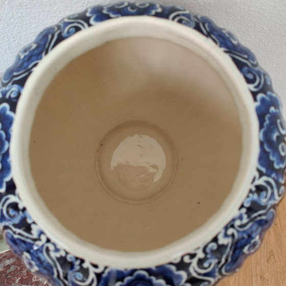 Image 1 of Vaso antico vintage in porcellana con coperchio Petrus Regout