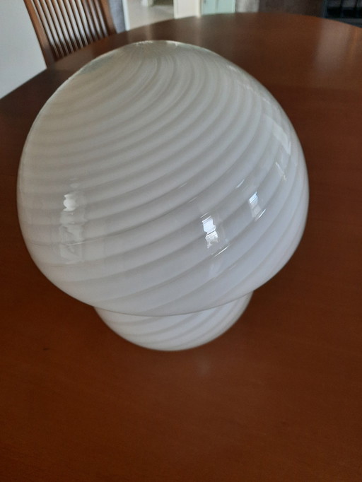 Vintage Murano Vetri Paddestoel Lamp Italië