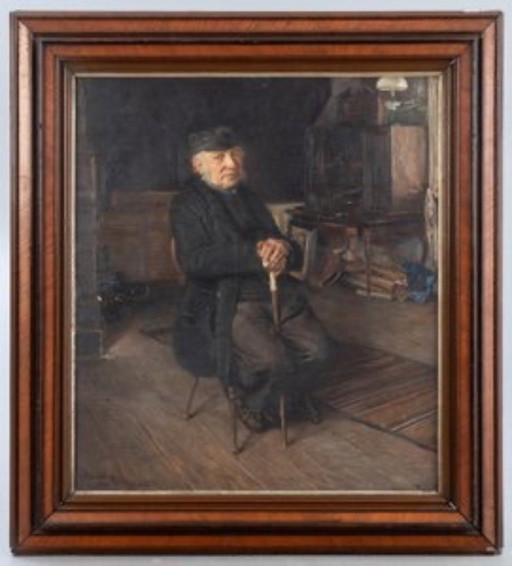F. Peters-Weber, El anciano, 1901, óleo sobre lienzo