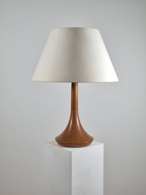 Dänische Vintage Mid Century Teak Tischlampe Scandi – tafellampen, Brass, Wood