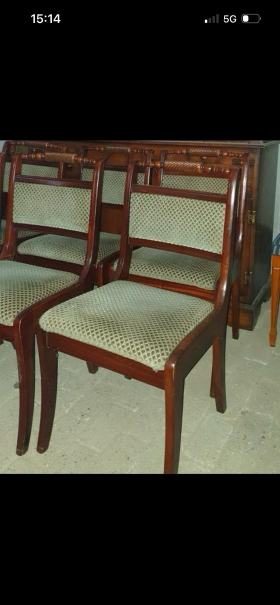 Image 1 of 6 Heldense mahonie eetkamer stoelen 