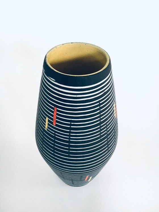 Image 1 of Midcentury Art Pottery Studio "Staufen" Vase by Liesel Spornhauer for Schlossberg Ceramic, Germany 1950's
