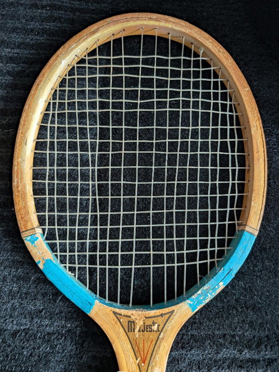 Paire de raquettes de tennis vintage Majestic en bois – 1950 – Objets déco, Wood (photo 6 of 10)