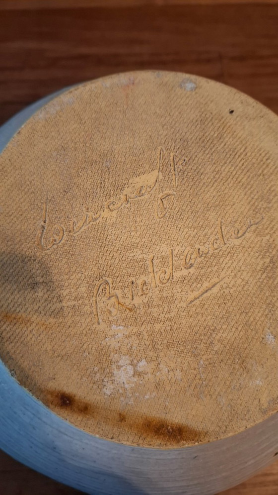 Grande vaso sferico fatto a mano di Buchtal, Vasi, Ceramica, Beige, Vintage (foto 4 di 5)