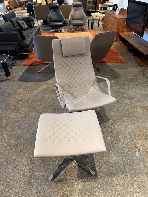 DS 51 Fauteuil mit Voetenbank und Hoofdsteun 