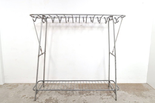 Large Freestanding Industrial Coat Rack, 1960s