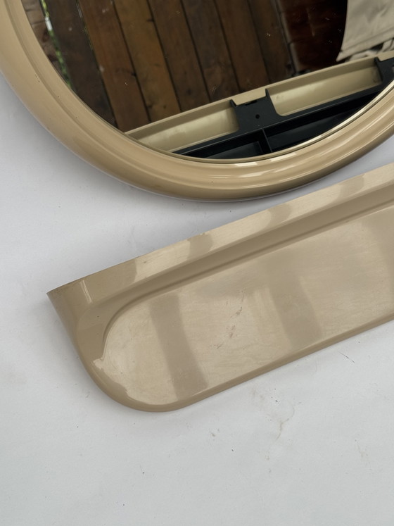 Image 1 of Rare Curver Space Age Bathroom Mirror & Shelf Set | Dutch Design 1970s