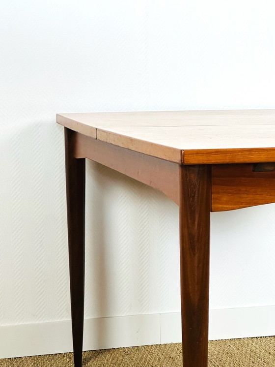 Image 1 of Uitschuifbare Scandinavische teakhouten eettafel, 1960