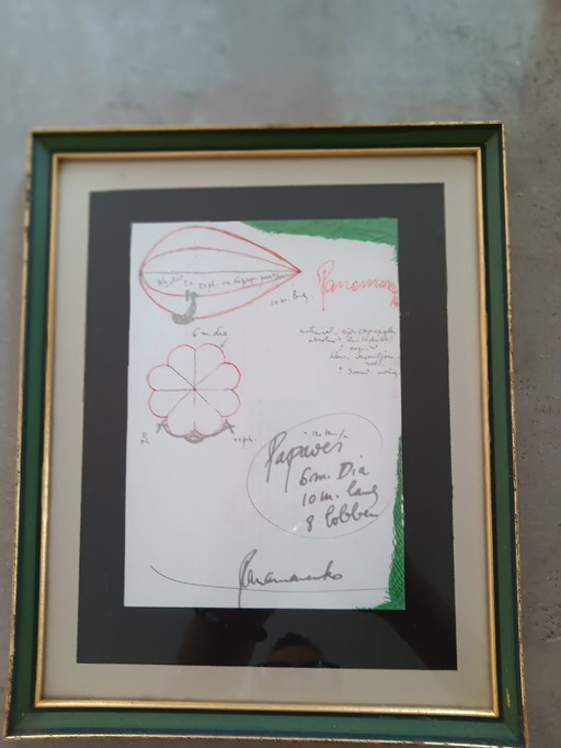 Panamarenko original sketch "Poppy"