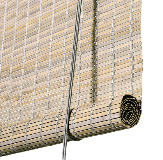 Image 1 of Color&Co Danish bamboo roller blind 1x Gray stain 113x186