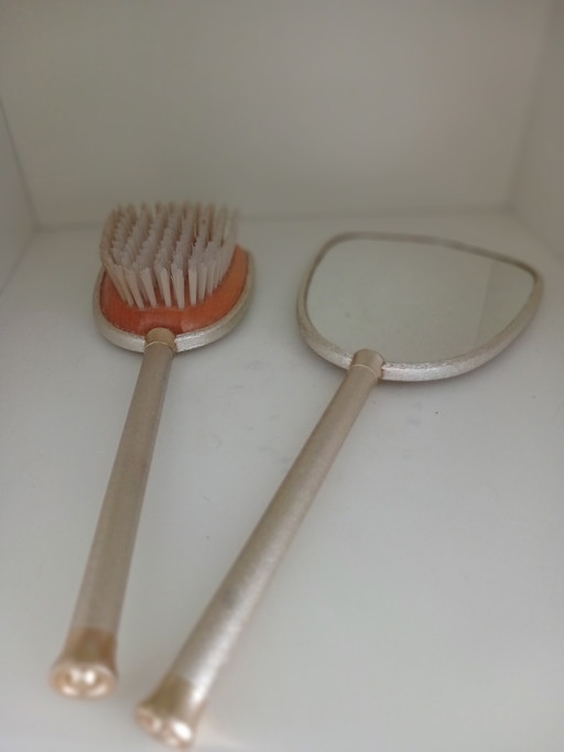Vintage Hairbrush and Hand Mirror/Dressing Table Set