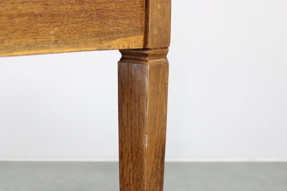 Image 1 of Gerestaureerde antieke eiken tafel uit 1930, Tsjecho-Slowakije