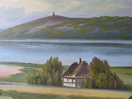 Original Oil Paint, Traditional Painting, Landscape Motive, Himmelbjerget., Paintings & Drawings, Canvas (photo 7 of 11)