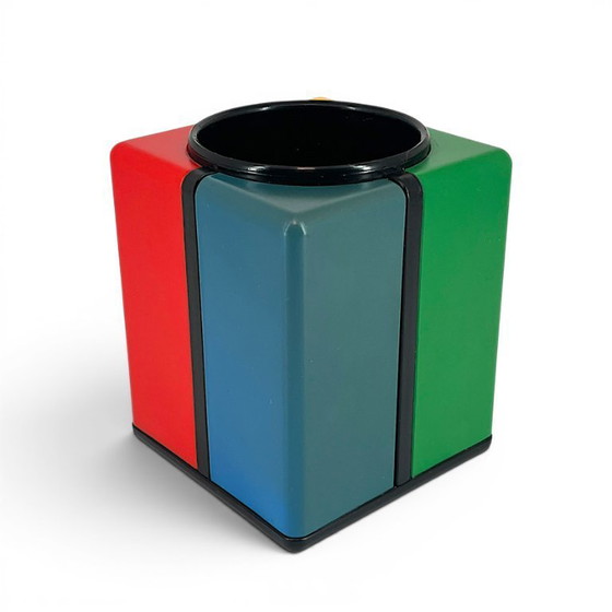 Image 1 of Porte-stylo vintage Tino TT Design – Style Memphis / Objet de design postmoderne des années 1980