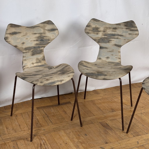 Chaises Grand Prix par Arne Jacobsen pour Republic of Fritz Hansen années 1950