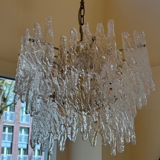 Image 1 of Murano ‘ice glass’ kroonluchter van Zeroquattro Milano