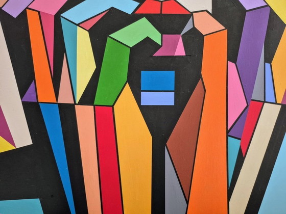 Image 1 of Desesperación - Cuadro abstracto de Franklin van Dam - Acrílico sobre MDF - Arte moderno