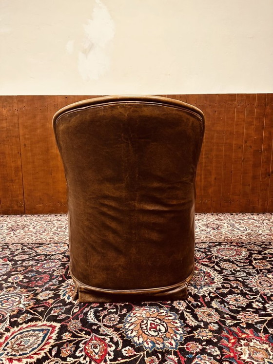 Englischer Chesterfield Club-Sessel braun – Leder (photo 4 of 7)