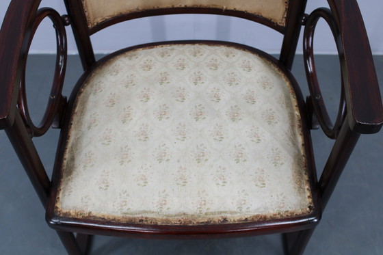 Image 1 of Beukenhouten bank en stoel