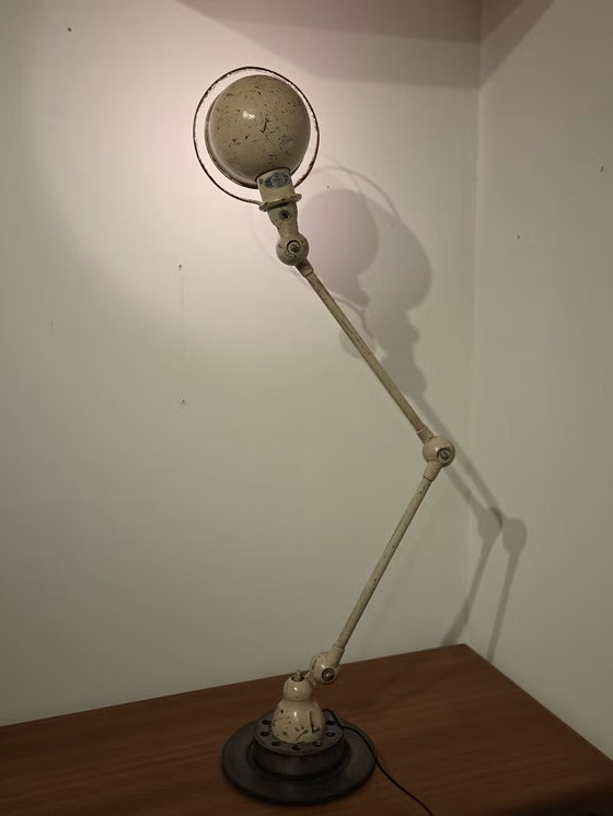 Jean-Louis Domecq, Lampada Jieldé industriale beige, Anni '50, Jielde, Lampade da tavolo, Metallo (foto 4 di 23)