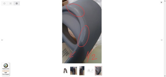 Image 1 of Silla Slide Amélie - gris elefante