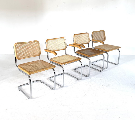 Image 1 of 4x vintage Cesca eetkamerstoel, Italië ‘70