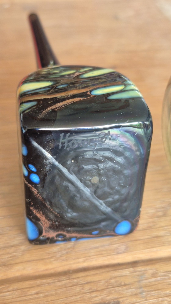 Cabinet Vases Lamp Glass Design Signed – Glass art (photo 4 of 13)