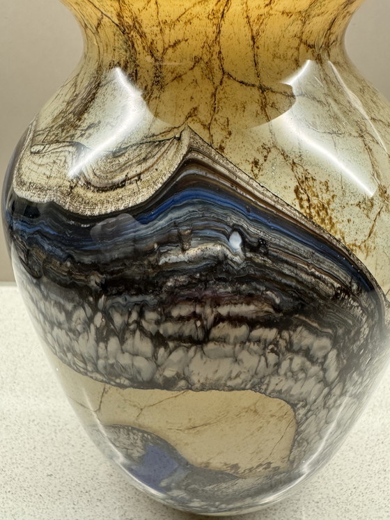 Image 1 of Beautiful Unica Glass Vase – Master Glassblower Jean-Claude Novaro