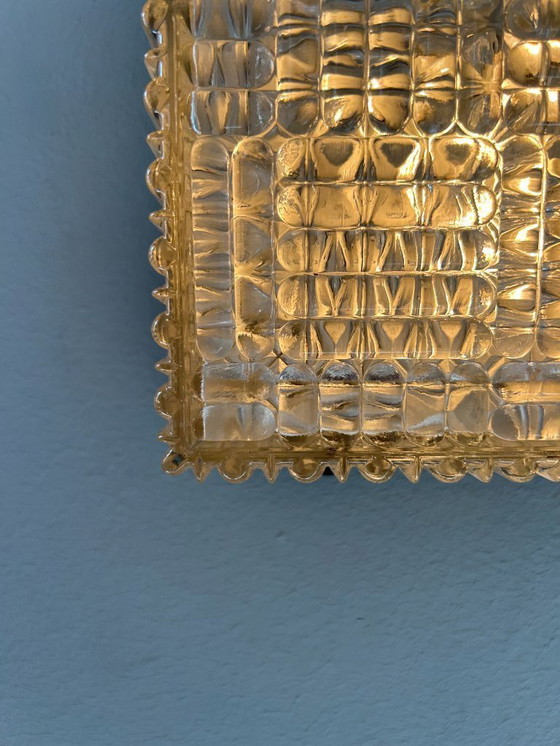Image 1 of Vintage wall lamp in pressed glass, France 1970