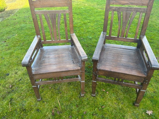 Conjunto de 2 sillones Art Déco - Art Nuevo